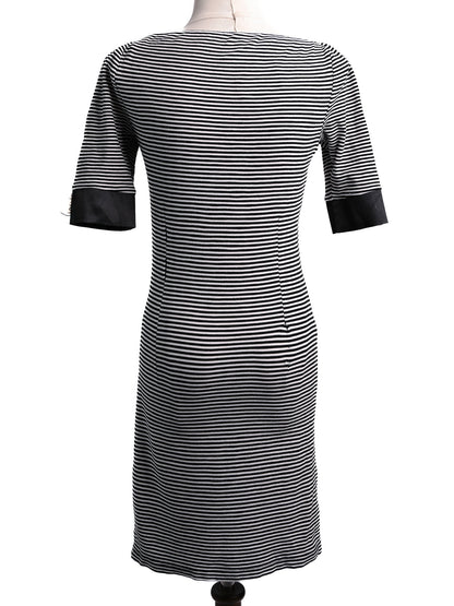 Average Elisabetta Franchi Striped Dress Size S Combined Viscose