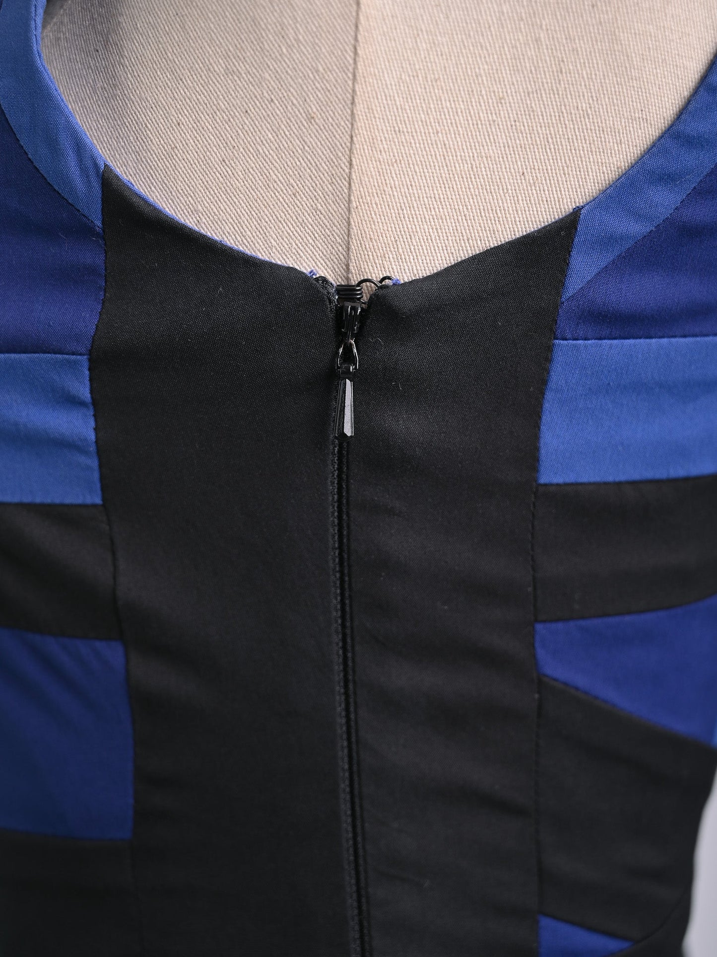karen millen blue geometric print dress xxs good condition