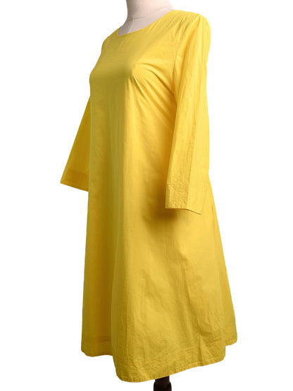 Excellent Cos Yellow Cotton Dress Size S with Waist Tie