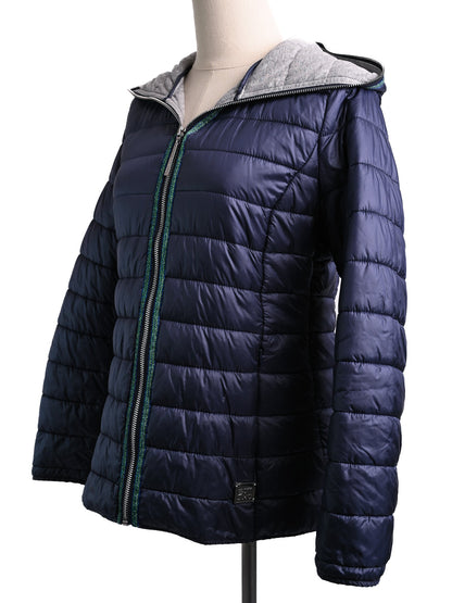 Excellent Liu Jo Blue Quilted Jacket Size XS with Hood