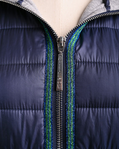 Excellent Liu Jo Blue Quilted Jacket Size XS with Hood