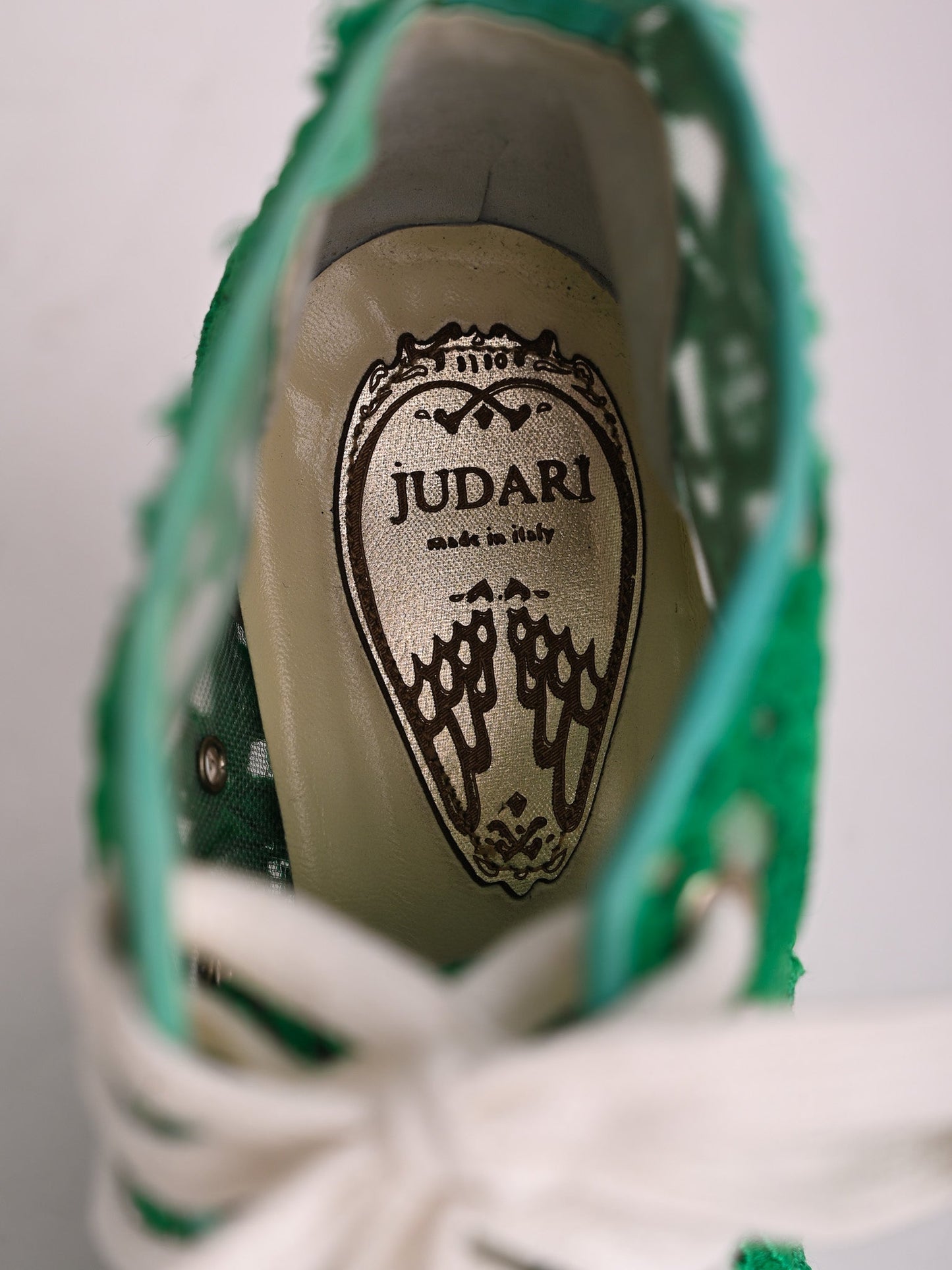 average judari green lace wedge sneakers size 39 textile