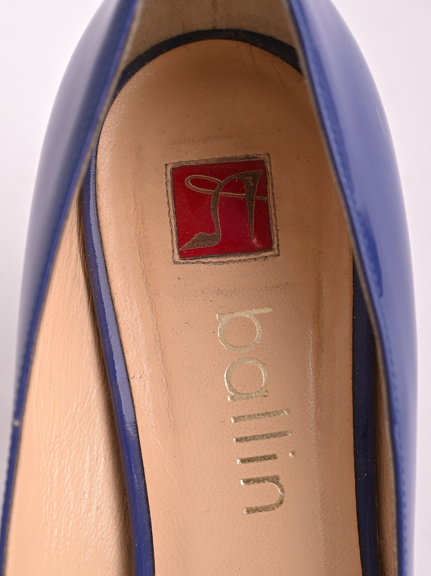 average ballin blue leather peep-toe high heels size 38.5