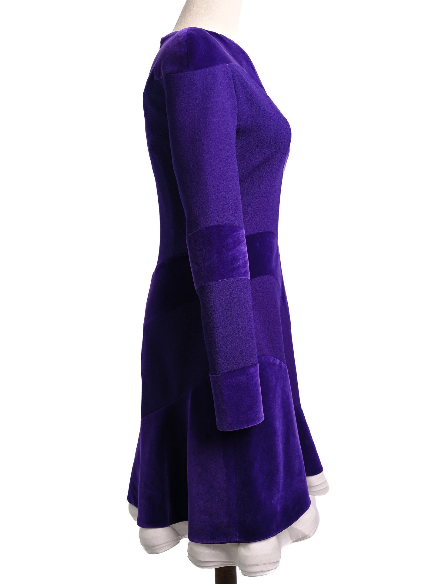 excellent alexander mcqueen purple cotton dress women size