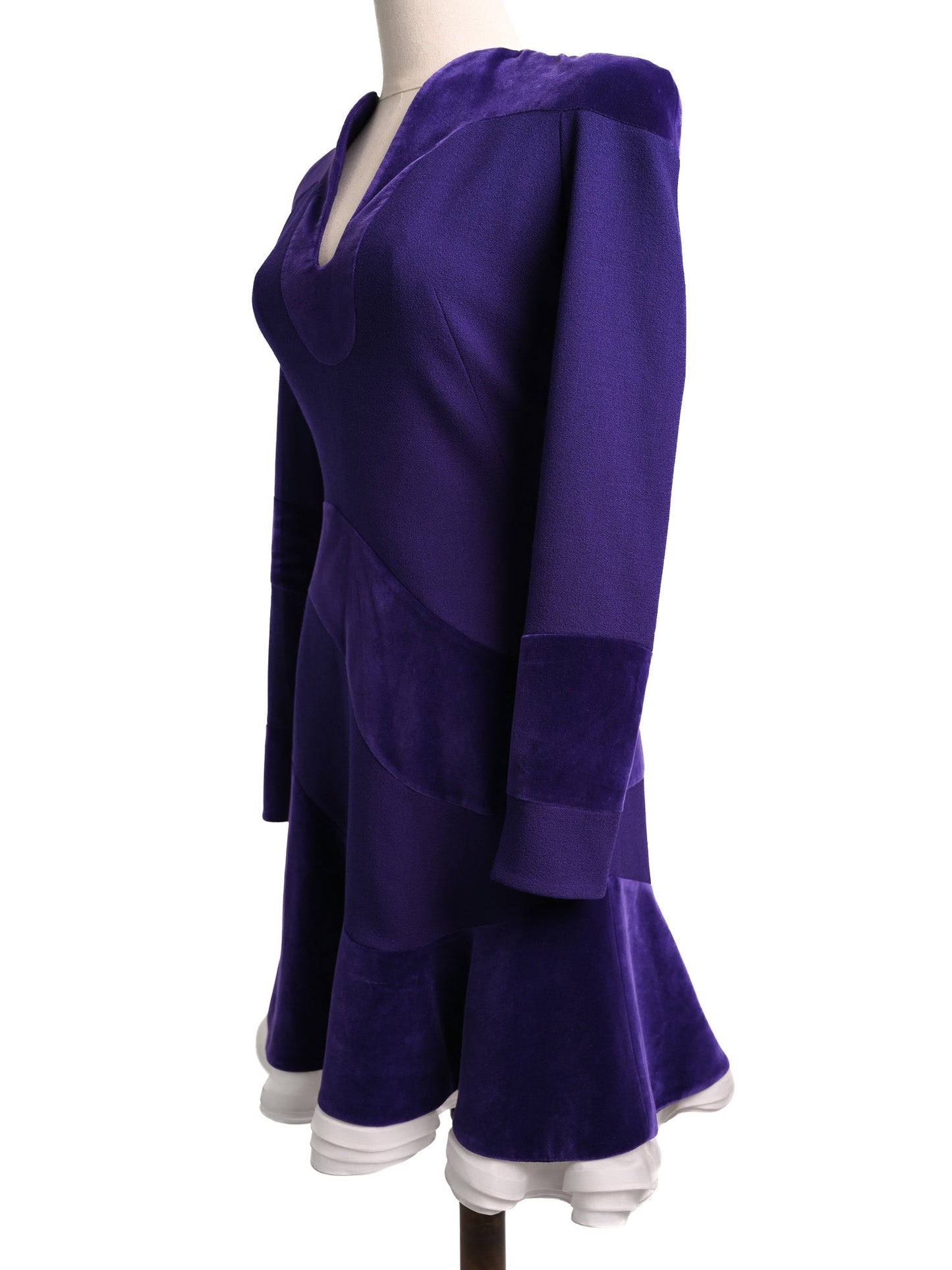 excellent alexander mcqueen purple cotton dress women size