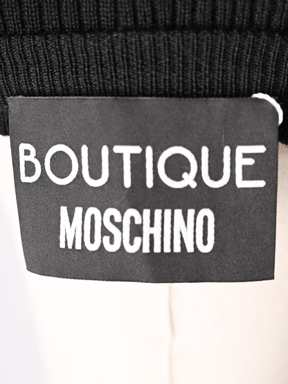 Excellent Moschino Black Wool Long Sleeve Dress Size S