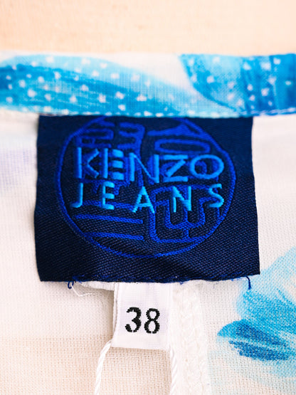 Excellent Kenzo Women’s Shirt XS Floral Cotton Button-Up