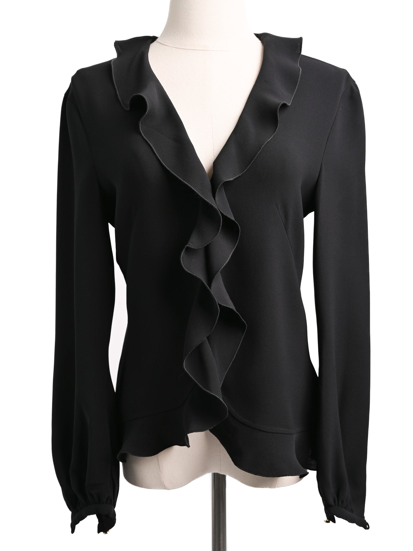 excellent saint laurent white nylon women's top size s