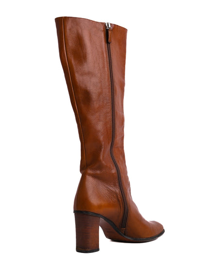 Average Gucci Knee-High Leather Boots Orange Size 37