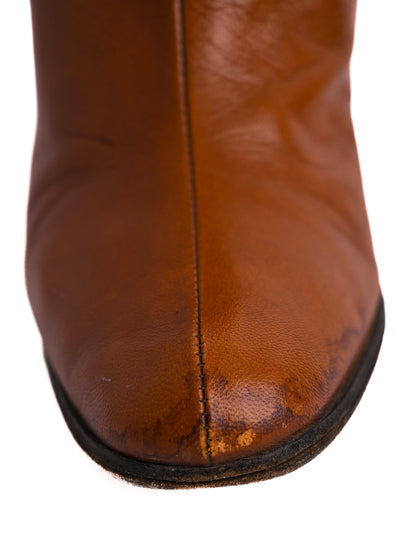 Average Gucci Knee-High Leather Boots Orange Size 37