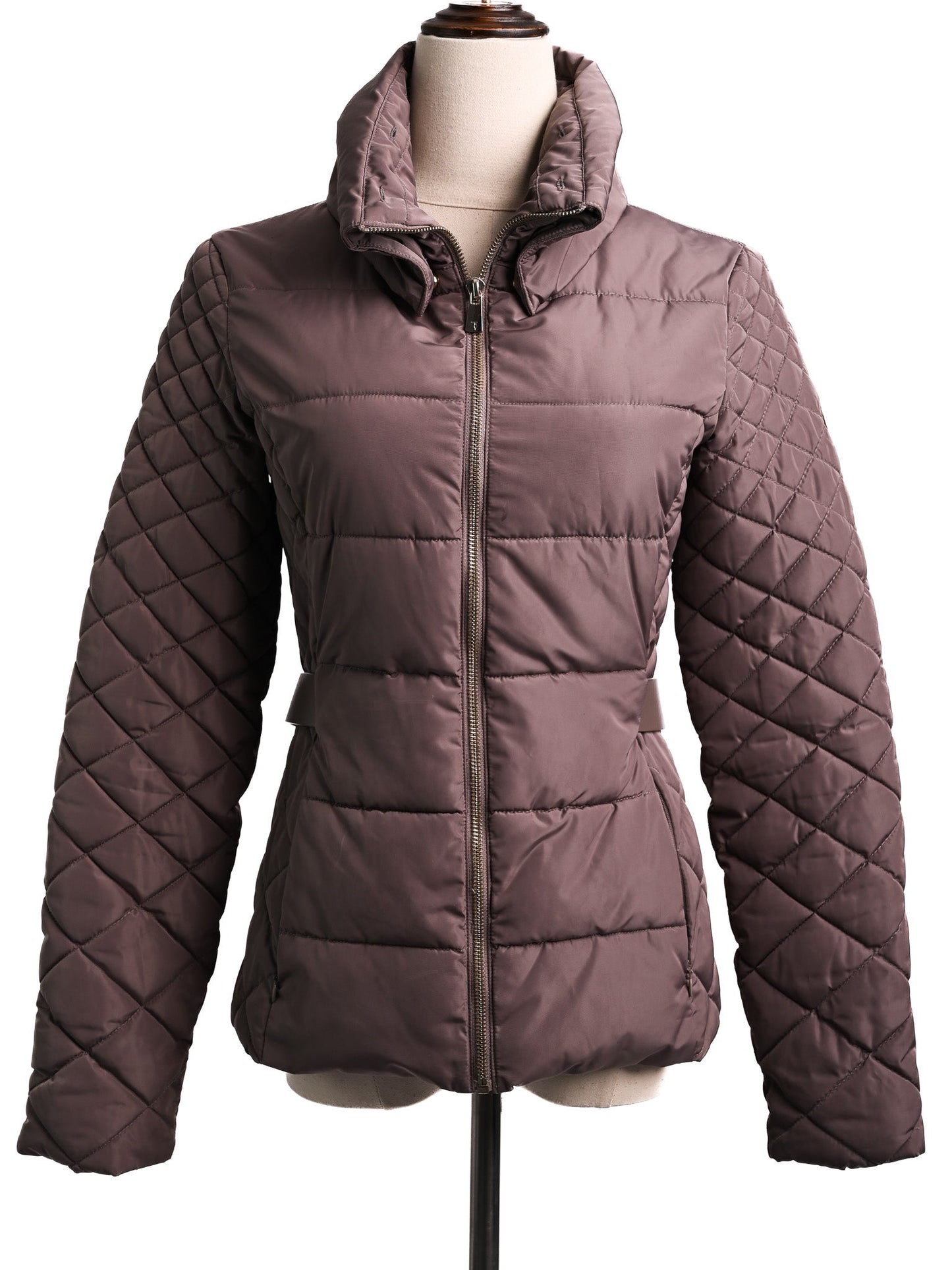 excellent trussardi orange quilted puffer jacket size s