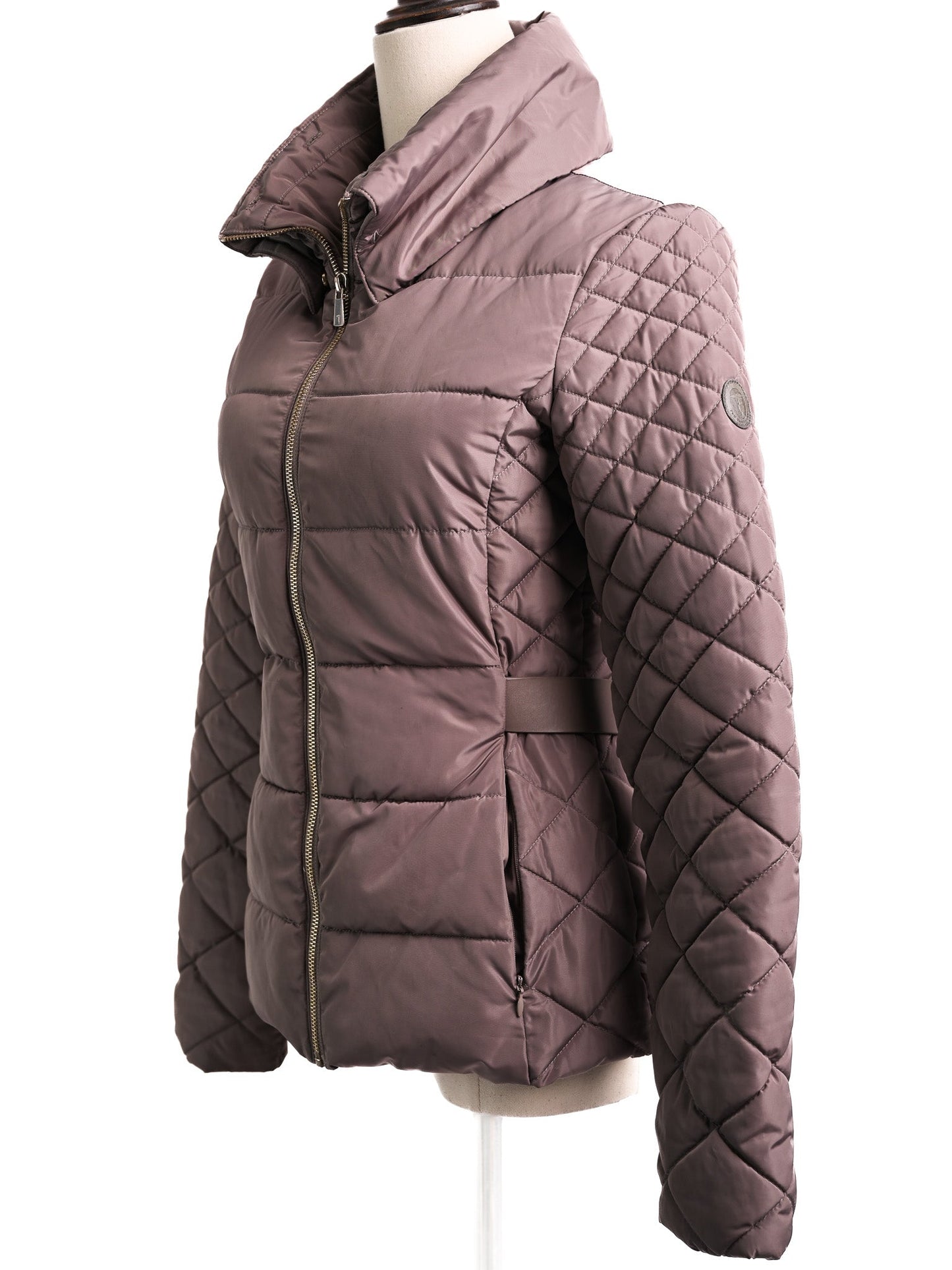 excellent trussardi orange quilted puffer jacket size s