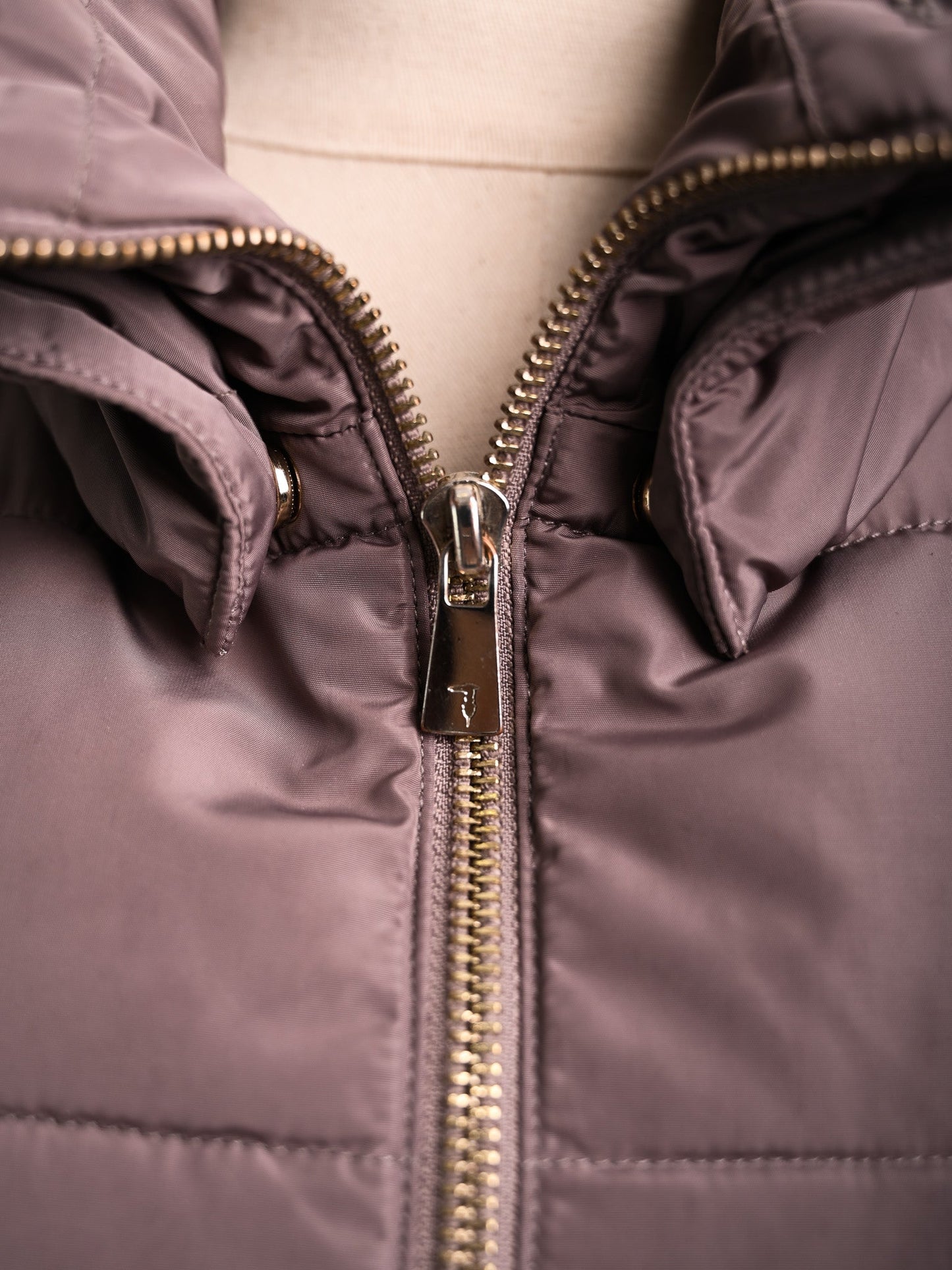 excellent trussardi orange quilted puffer jacket size s