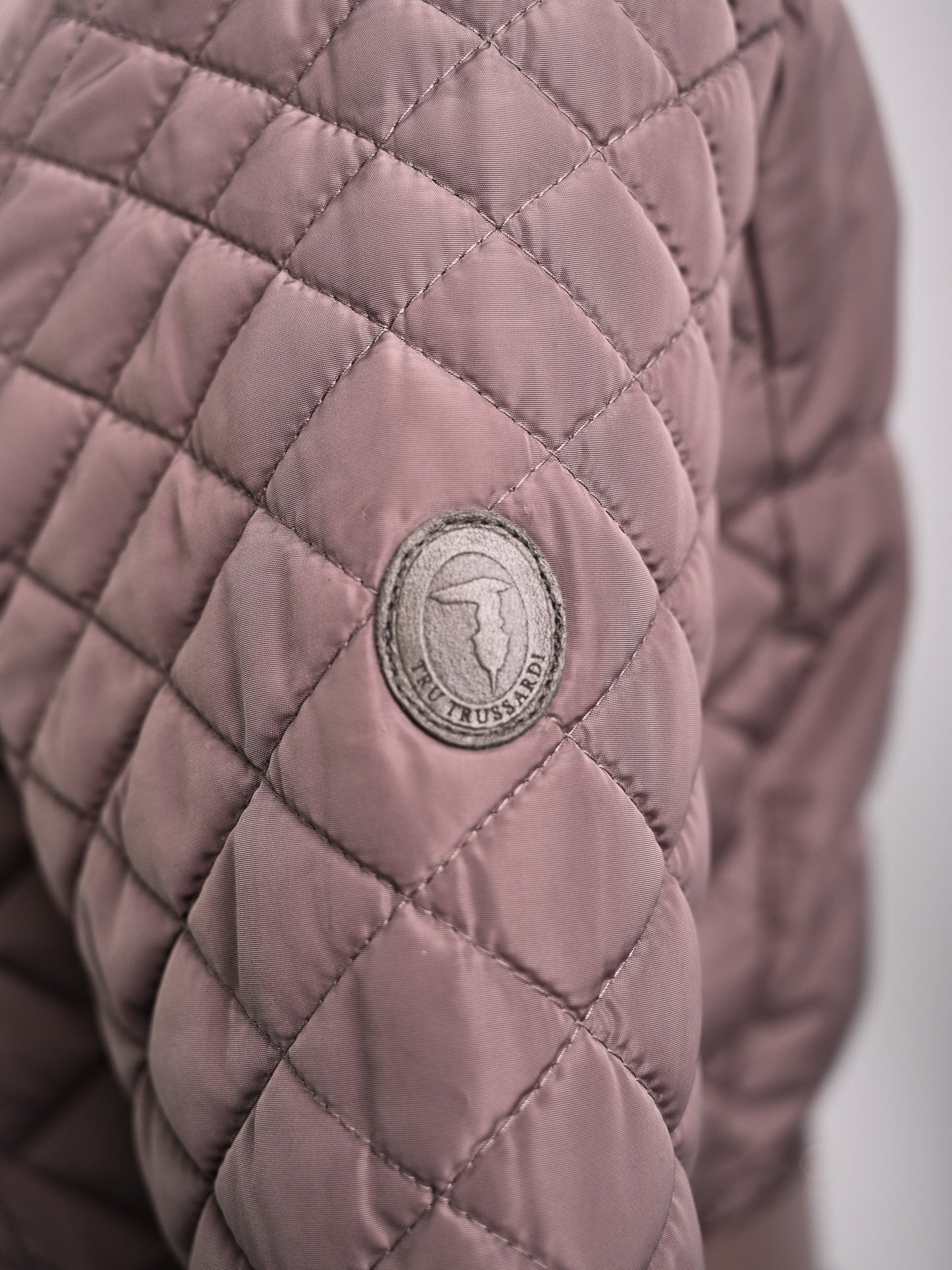 excellent trussardi orange quilted puffer jacket size s