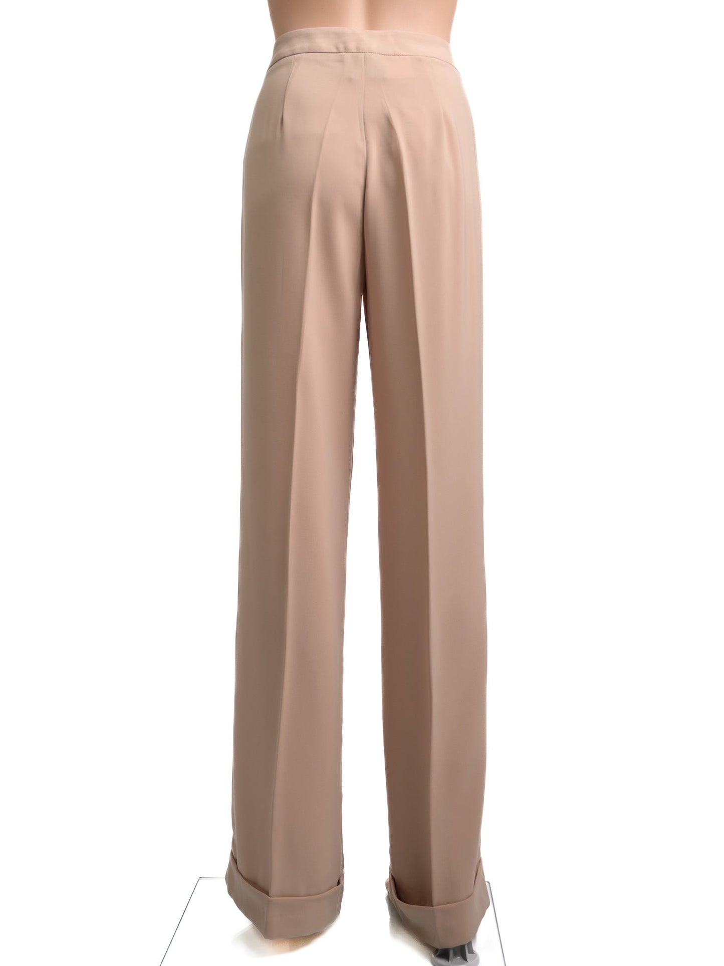good gf ferre orange high-waisted wide-legged pants women