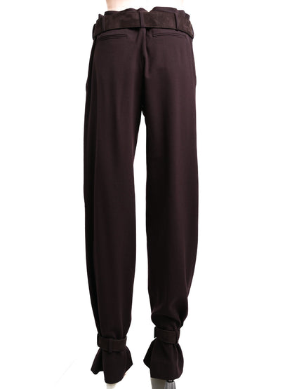 Excellent Givenchy Orange Wool Pants with Buckled Hems