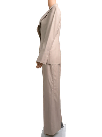 Excellent GF Ferre Gray Wool Women's Pantsuit Size S