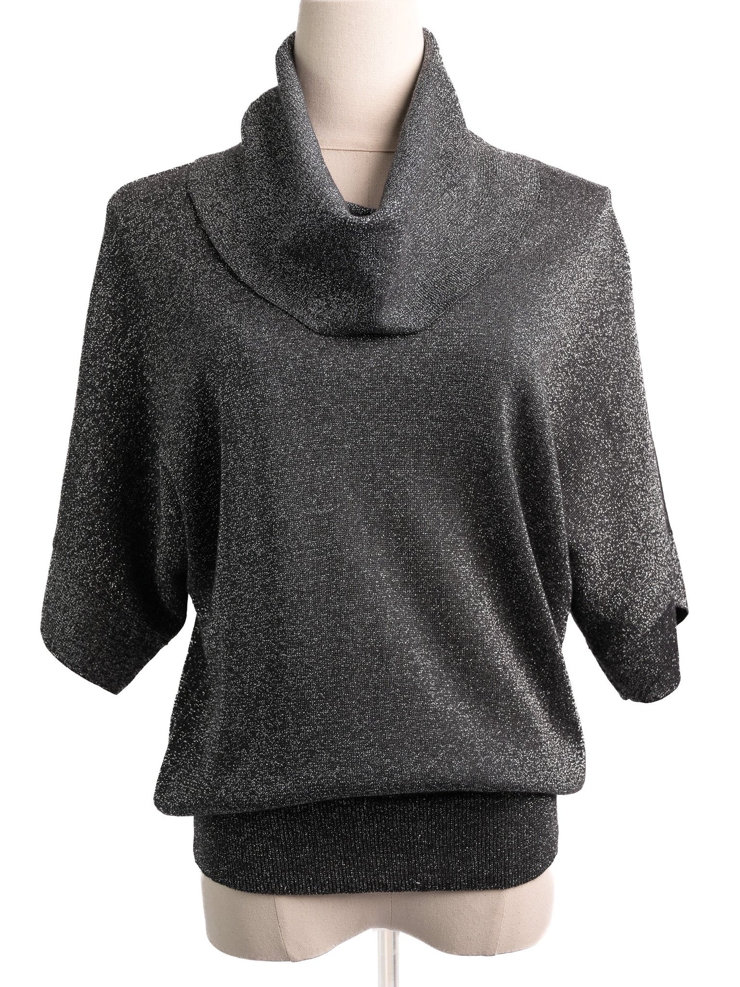 excellent michael kors gray wool cowl neck top size s