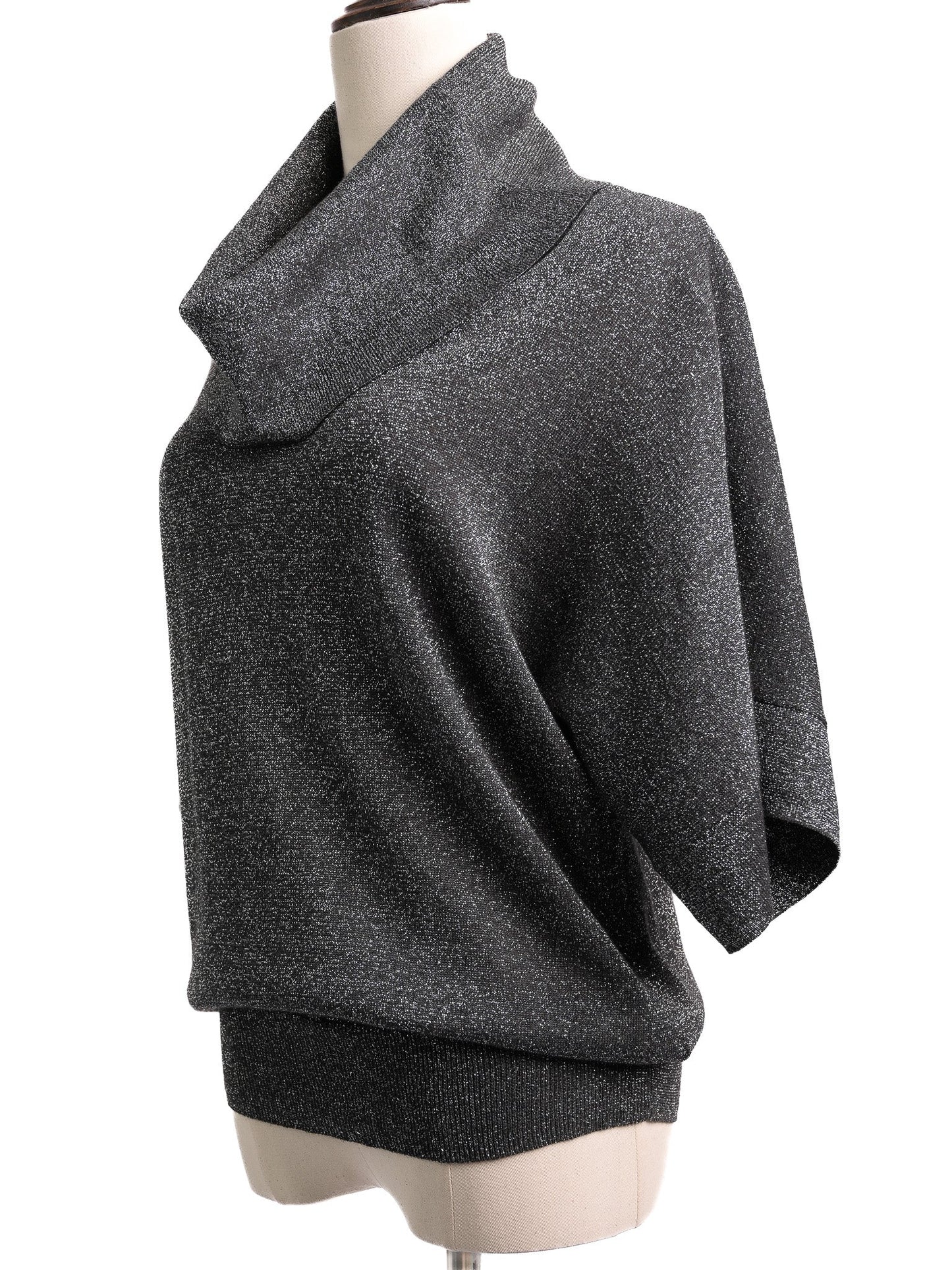 excellent michael kors gray wool cowl neck top size s