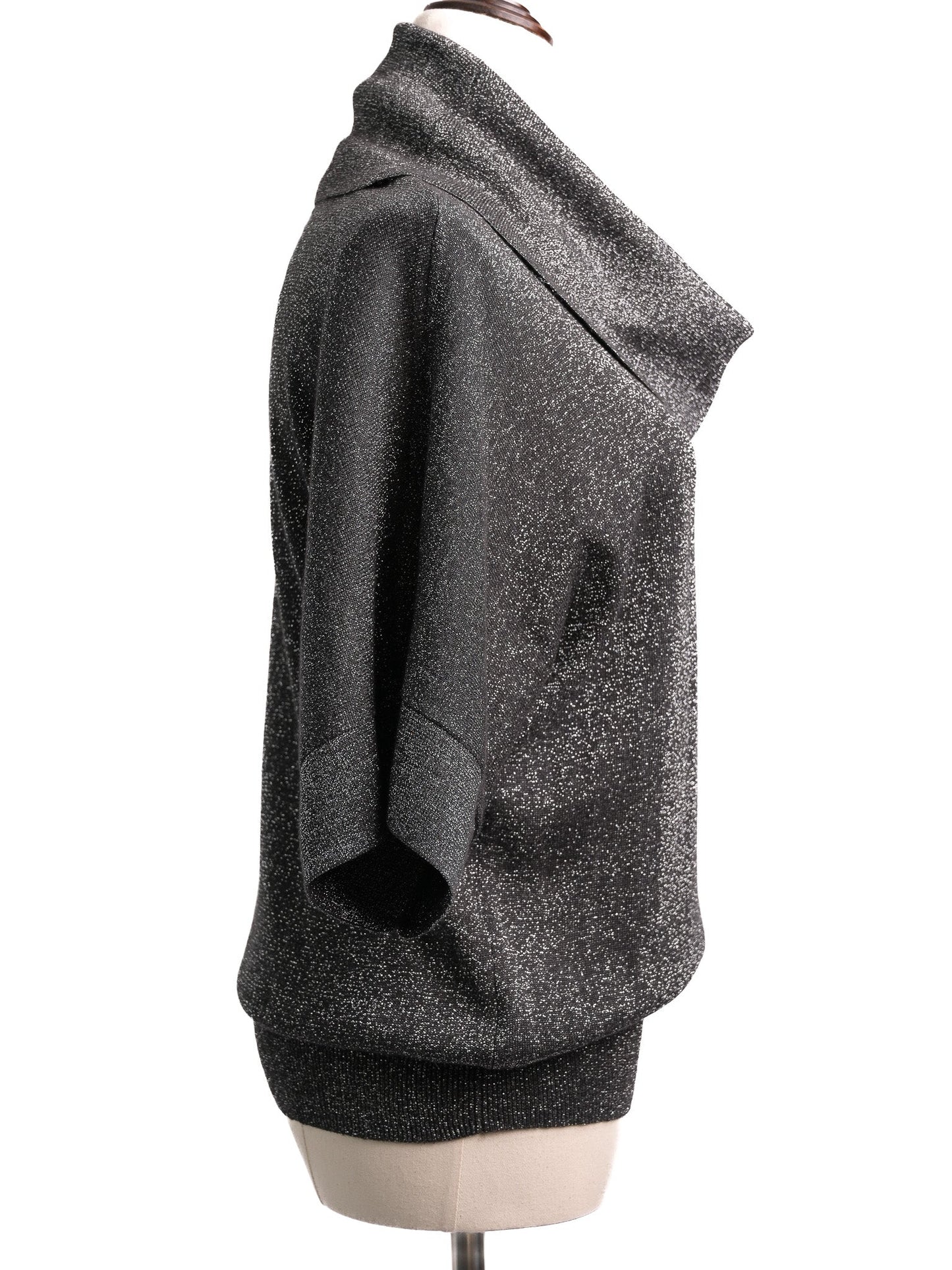 excellent michael kors gray wool cowl neck top size s