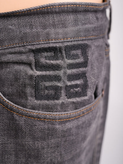 Excellent Givenchy Gray Cotton Jeans Size M for Men