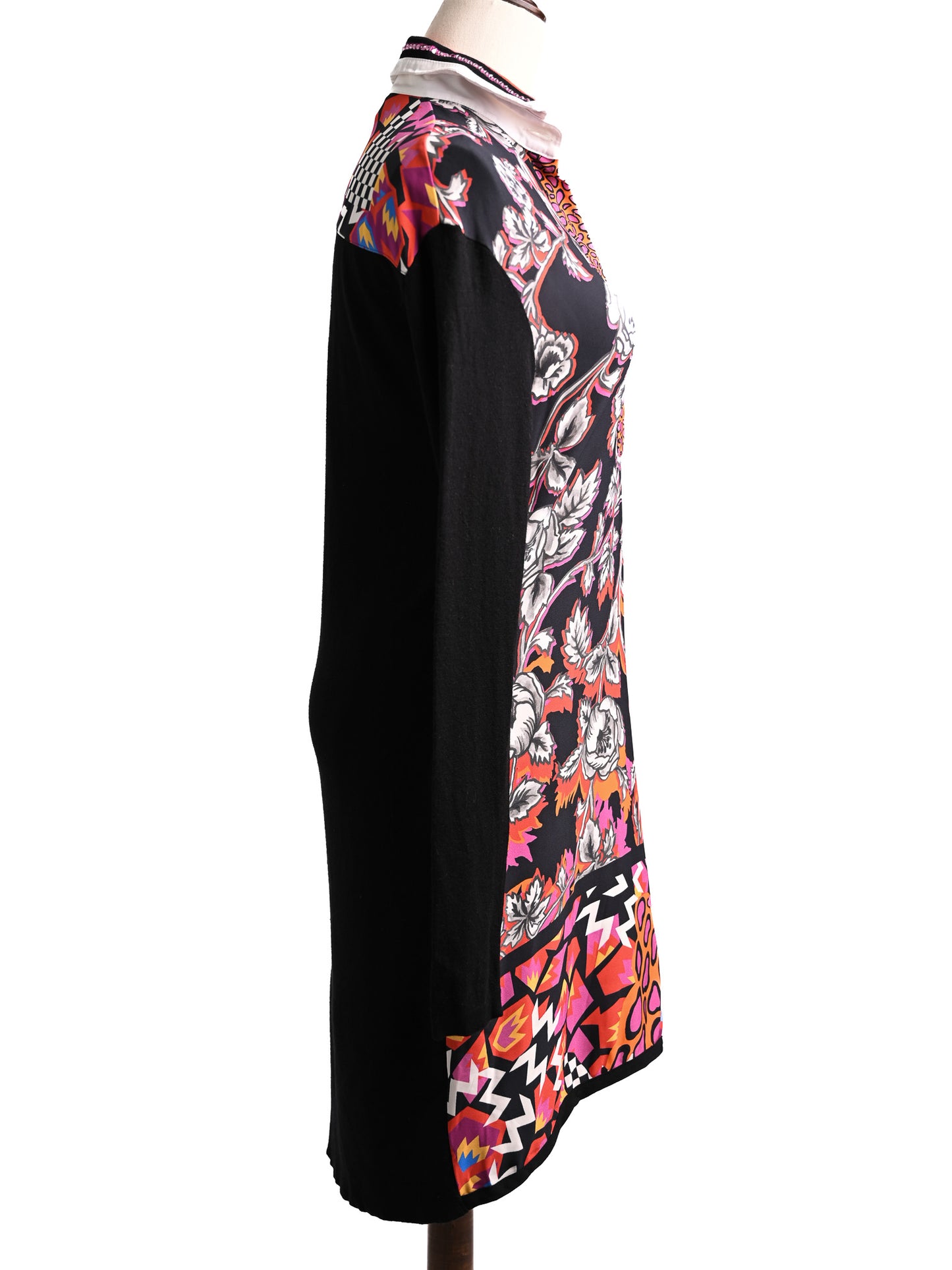vdp women's long sleeve dress excellent condition size s black floral