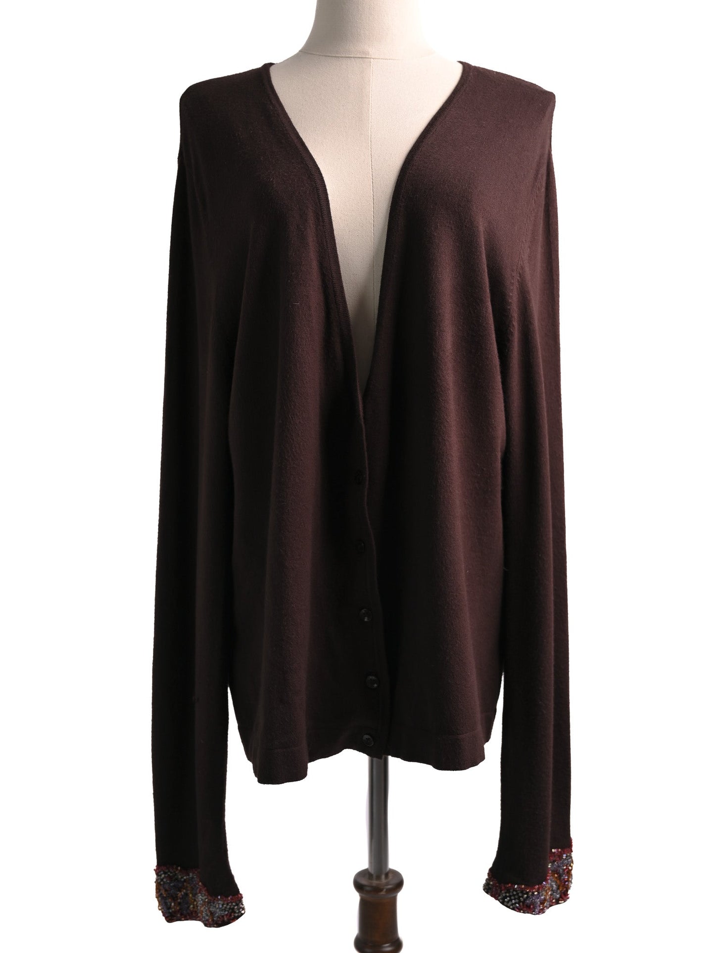 excellent ferre orange viscose cardigan with embellishments