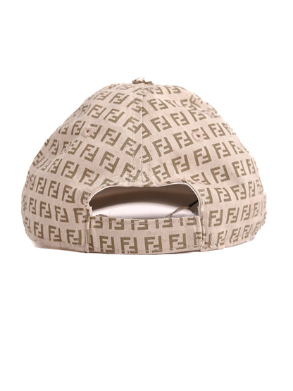 Excellent Fendi Gray Cotton Baseball Cap for Kids with Logos