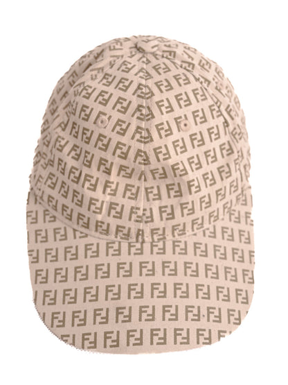 Excellent Fendi Gray Cotton Baseball Cap for Kids with Logos