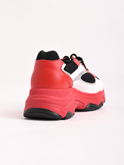 NEW Dior Kids Sneakers Red Black White Leather Size 34