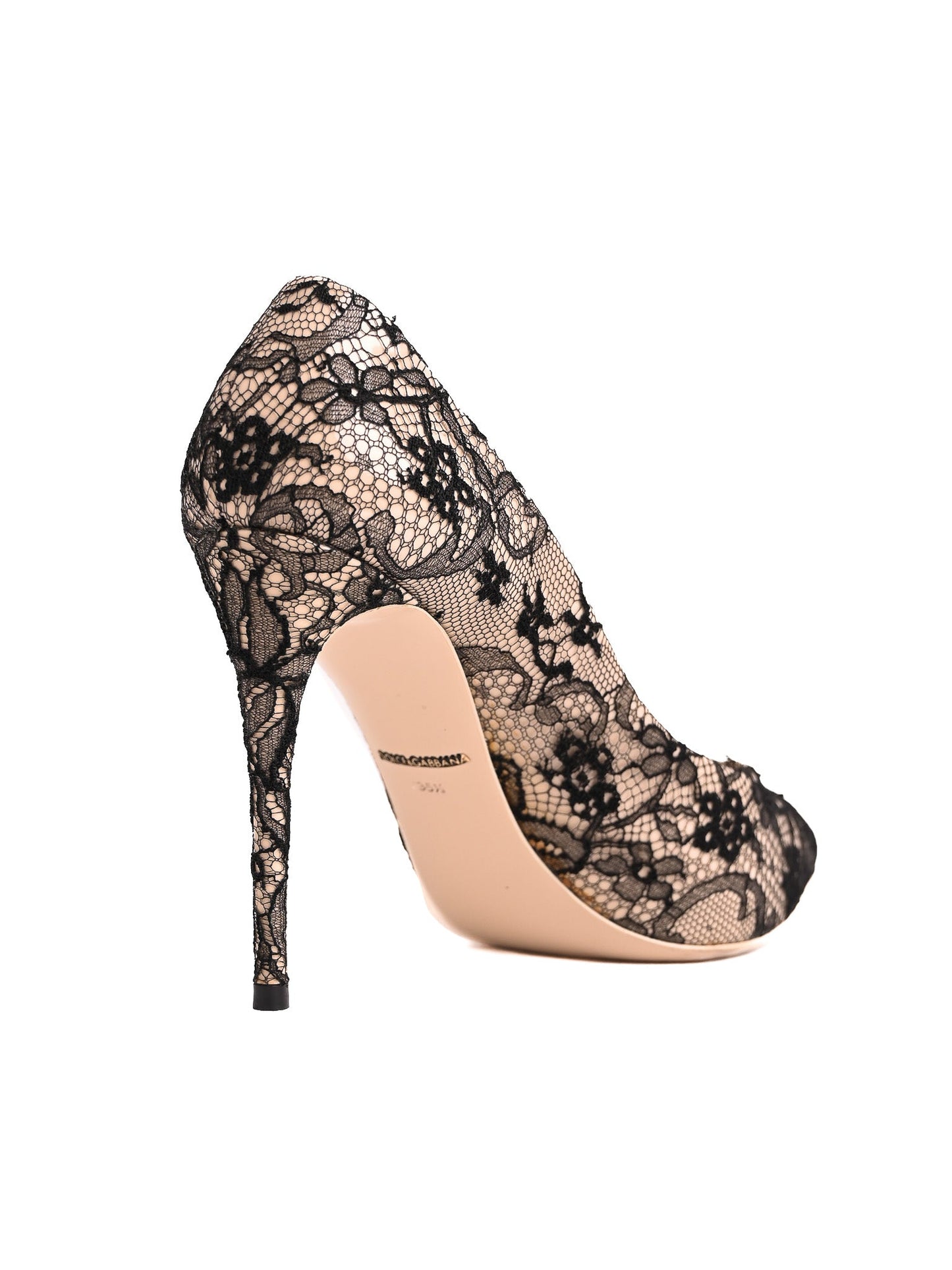 perfect dolce gabbana black lace high-heeled shoes women size n/a