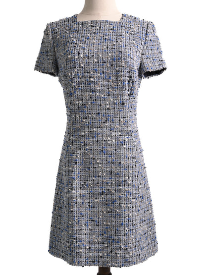 Dior Blue Tweed Dress Perfect Condition Size XS Women