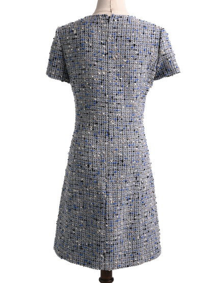 Dior Blue Tweed Dress Perfect Condition Size XS Women