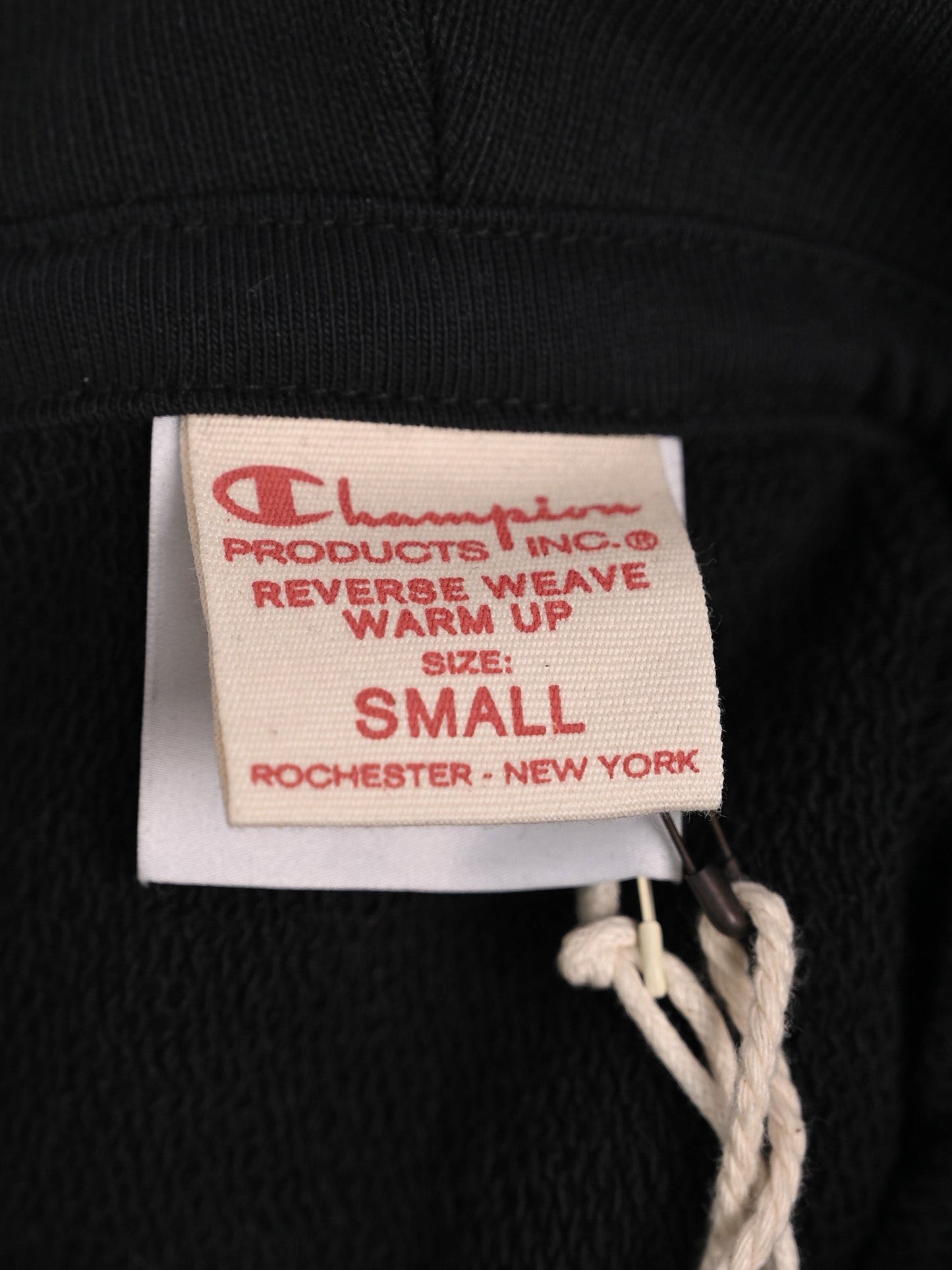 new vetements black hoodie xxs polyester large logo