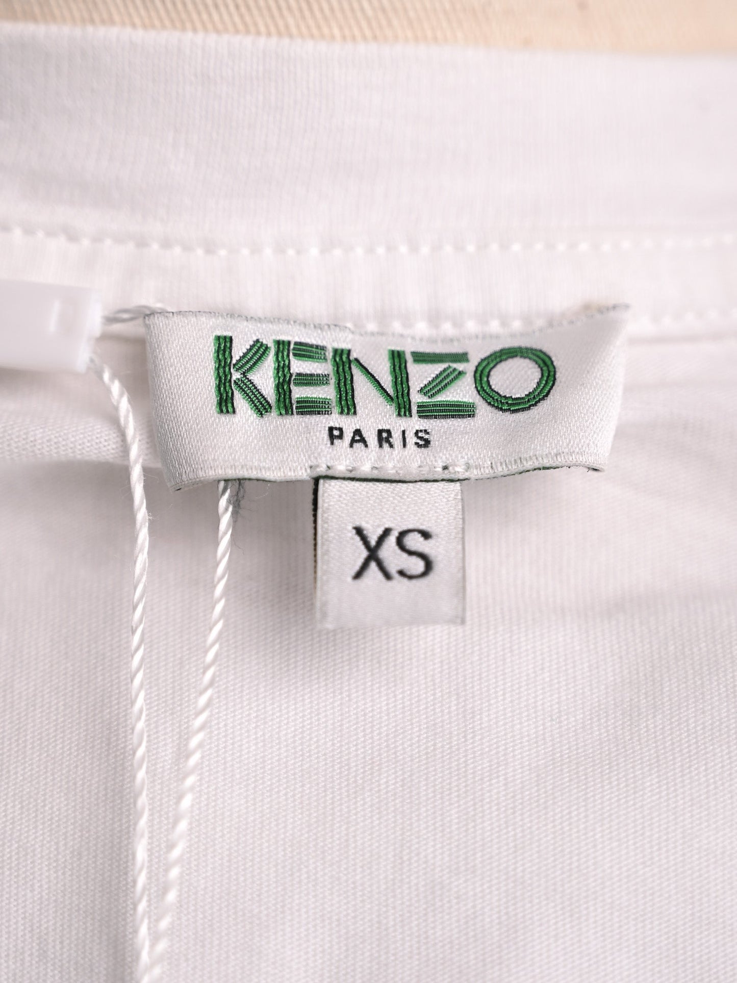 excellent kenzo tiger graphic t-shirt white cotton size xs