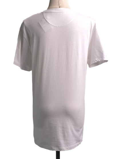 Average Valentino White Cotton T-Shirt Size S with Gold VLTN Design