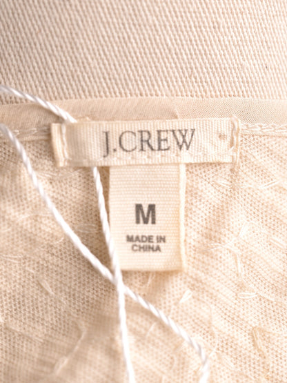 Excellent J. Crew White Sequined Sleeveless Top Size M
