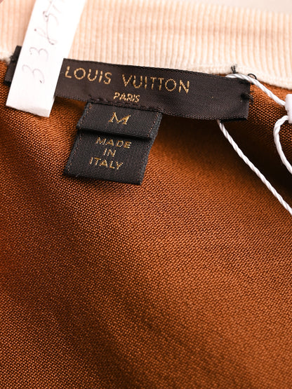 Excellent Louis Vuitton Women's Orange Silk Short-Sleeve Top
