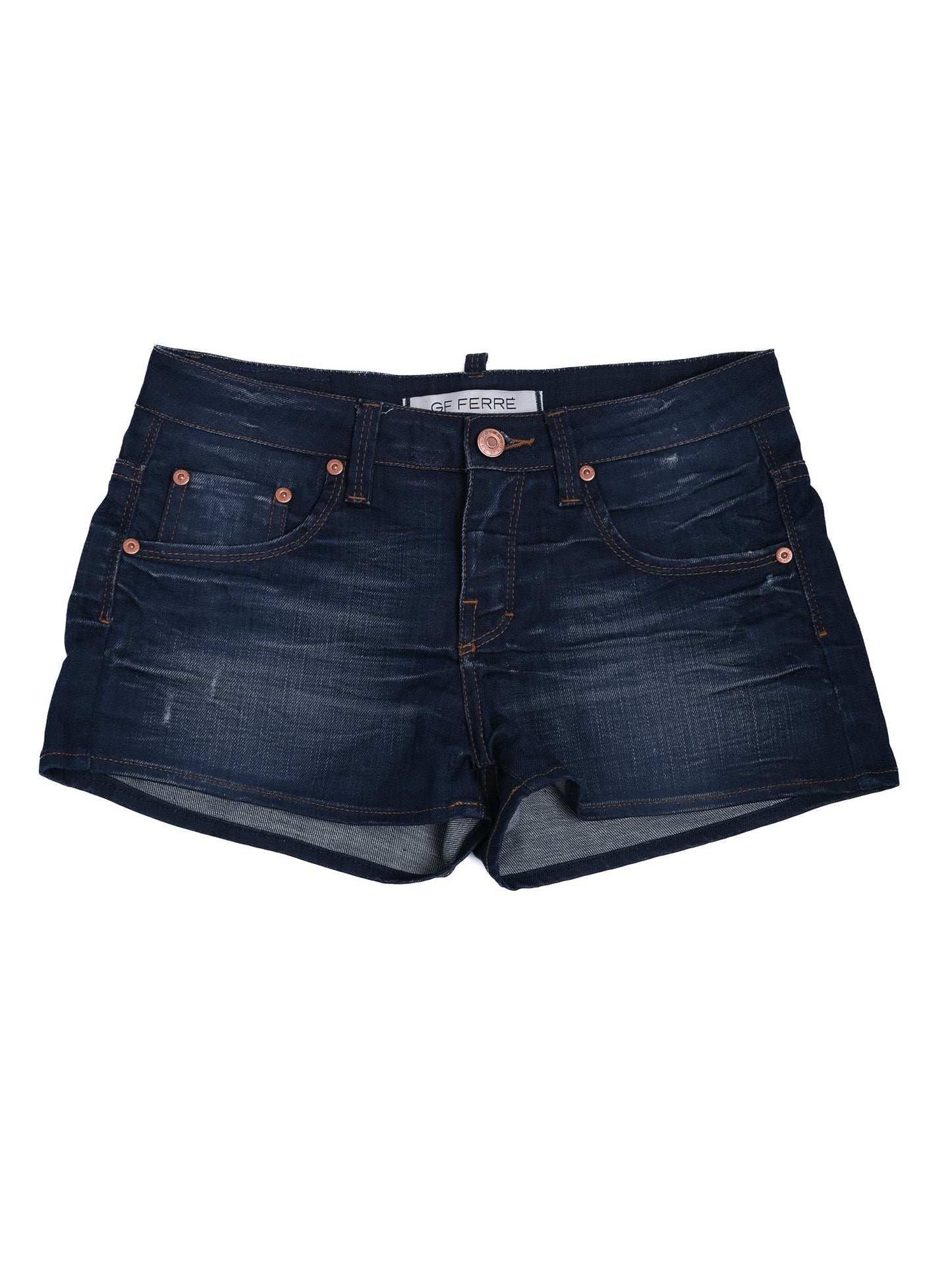 excellent gf ferre blue cotton denim shorts size s