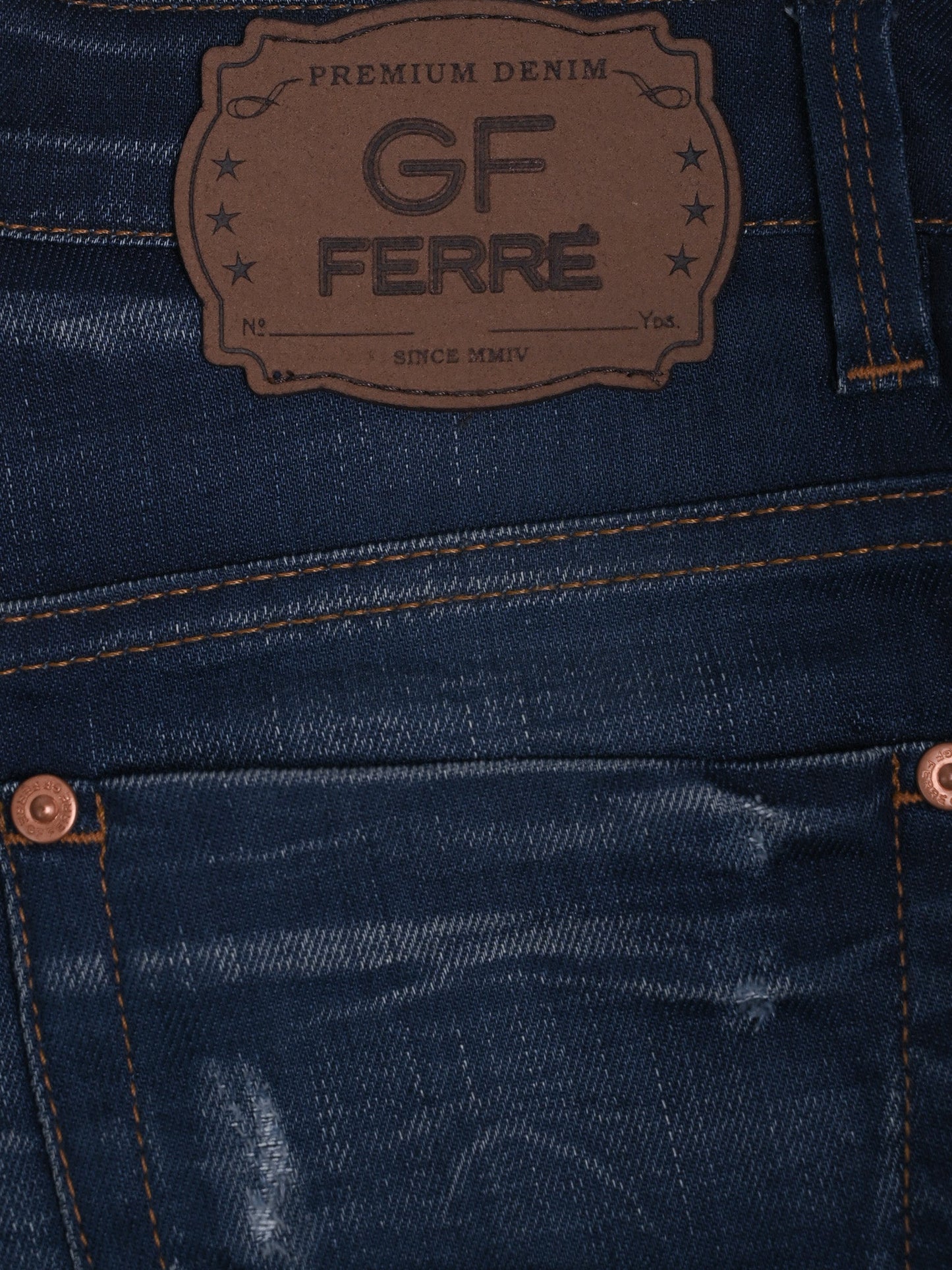 excellent gf ferre blue cotton denim shorts size s