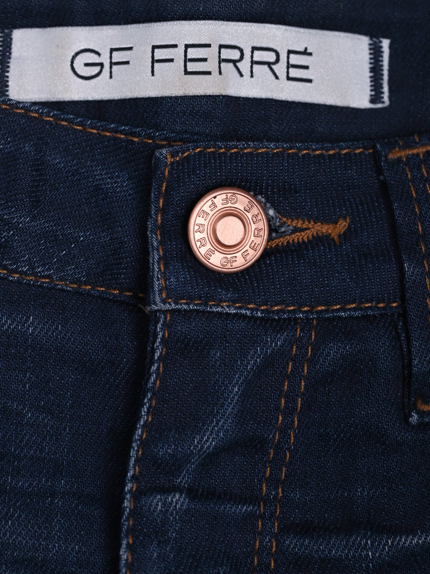 excellent gf ferre blue cotton denim shorts size s
