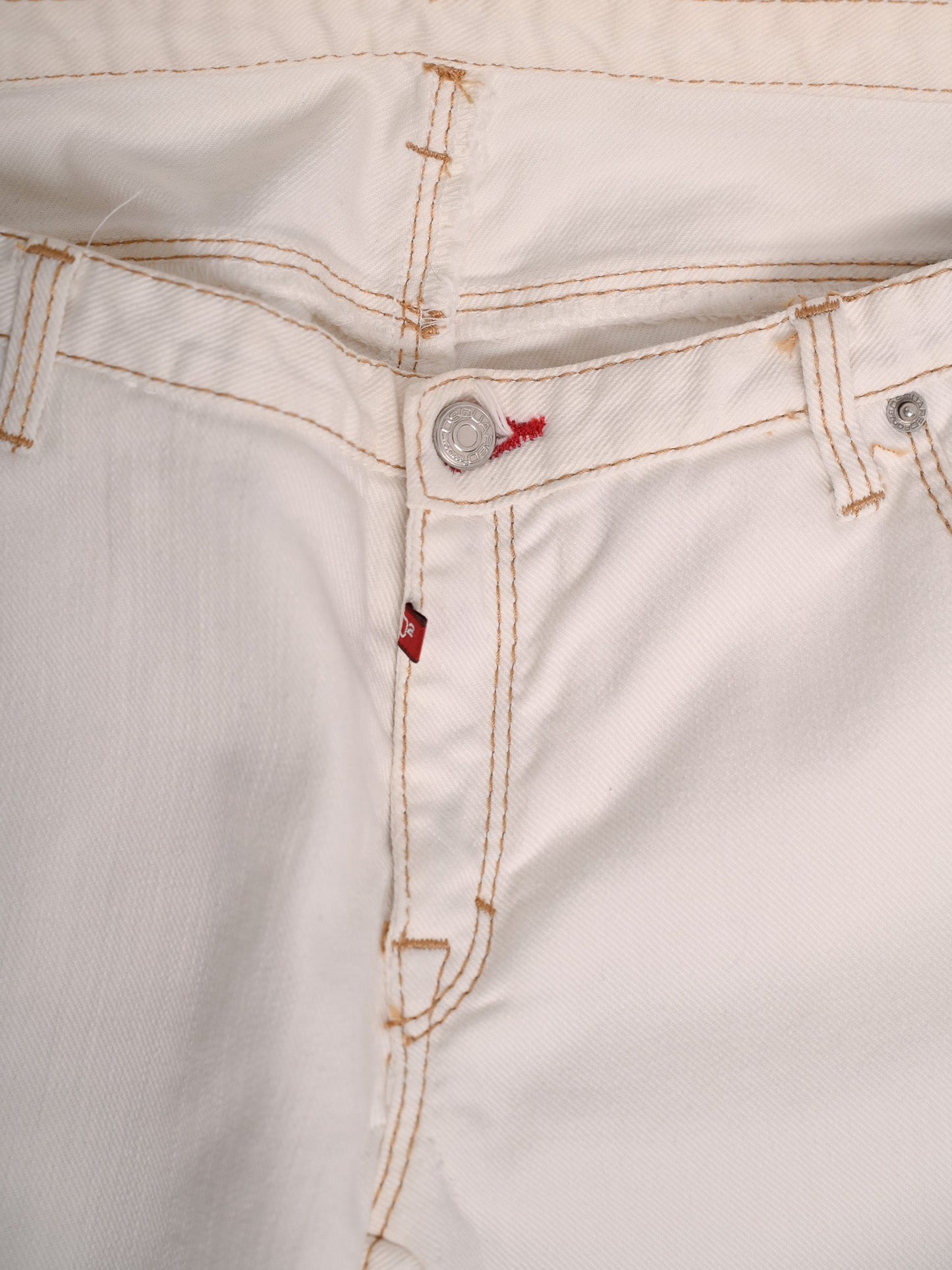 dsquared2 women's white cotton jeans size s excellent condition
