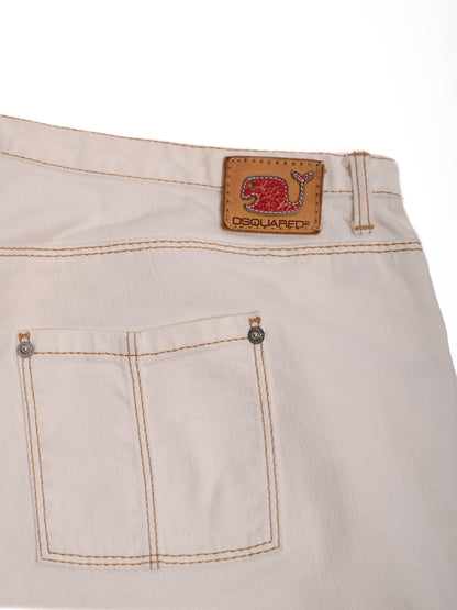 Dsquared2 Women's White Cotton Jeans Size S Excellent Condition