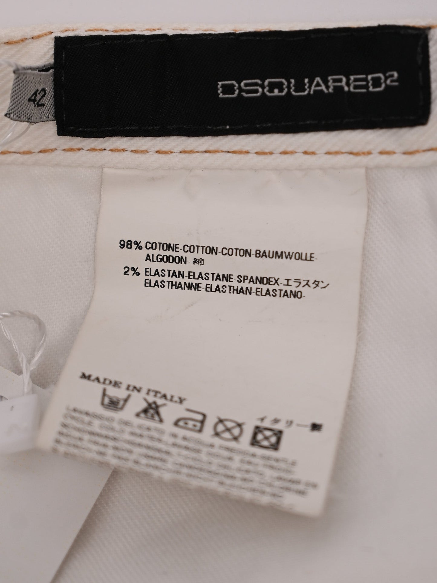 dsquared2 women's white cotton jeans size s excellent condition