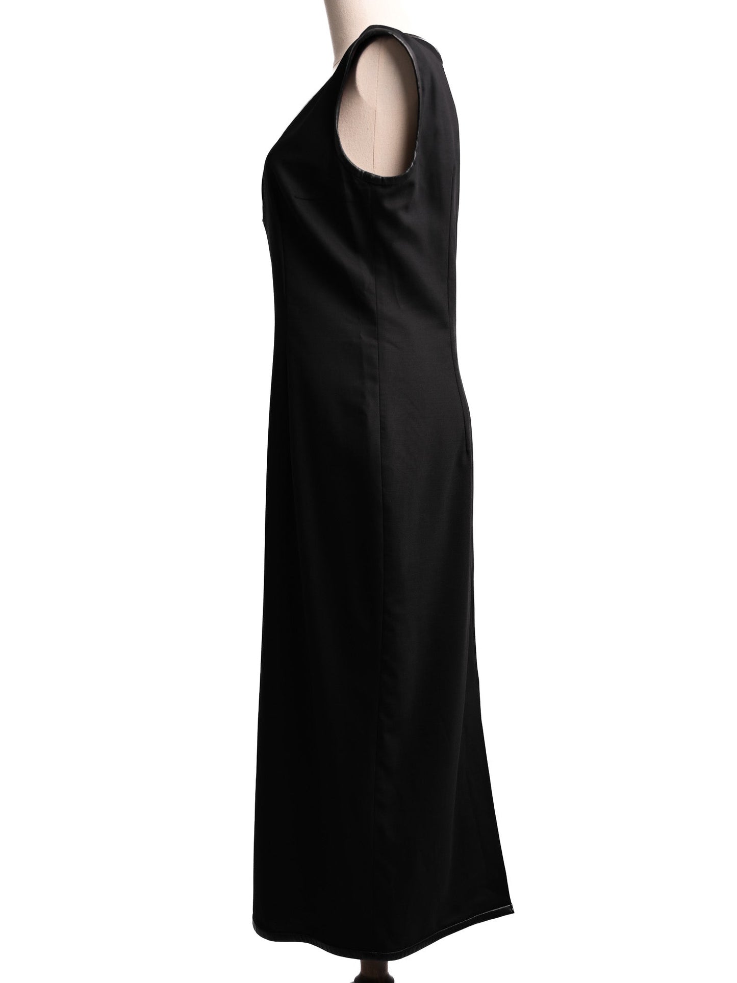 excellent dsquared2 black wool sleeveless dress v-neck women's size