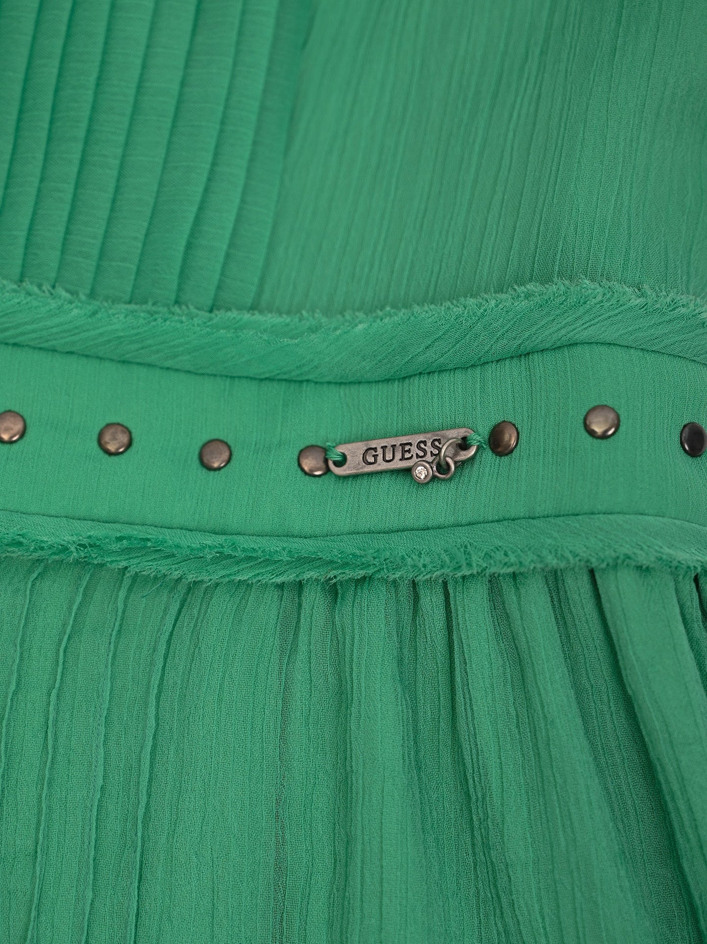 excellent guess green polyester sleeveless dress size s