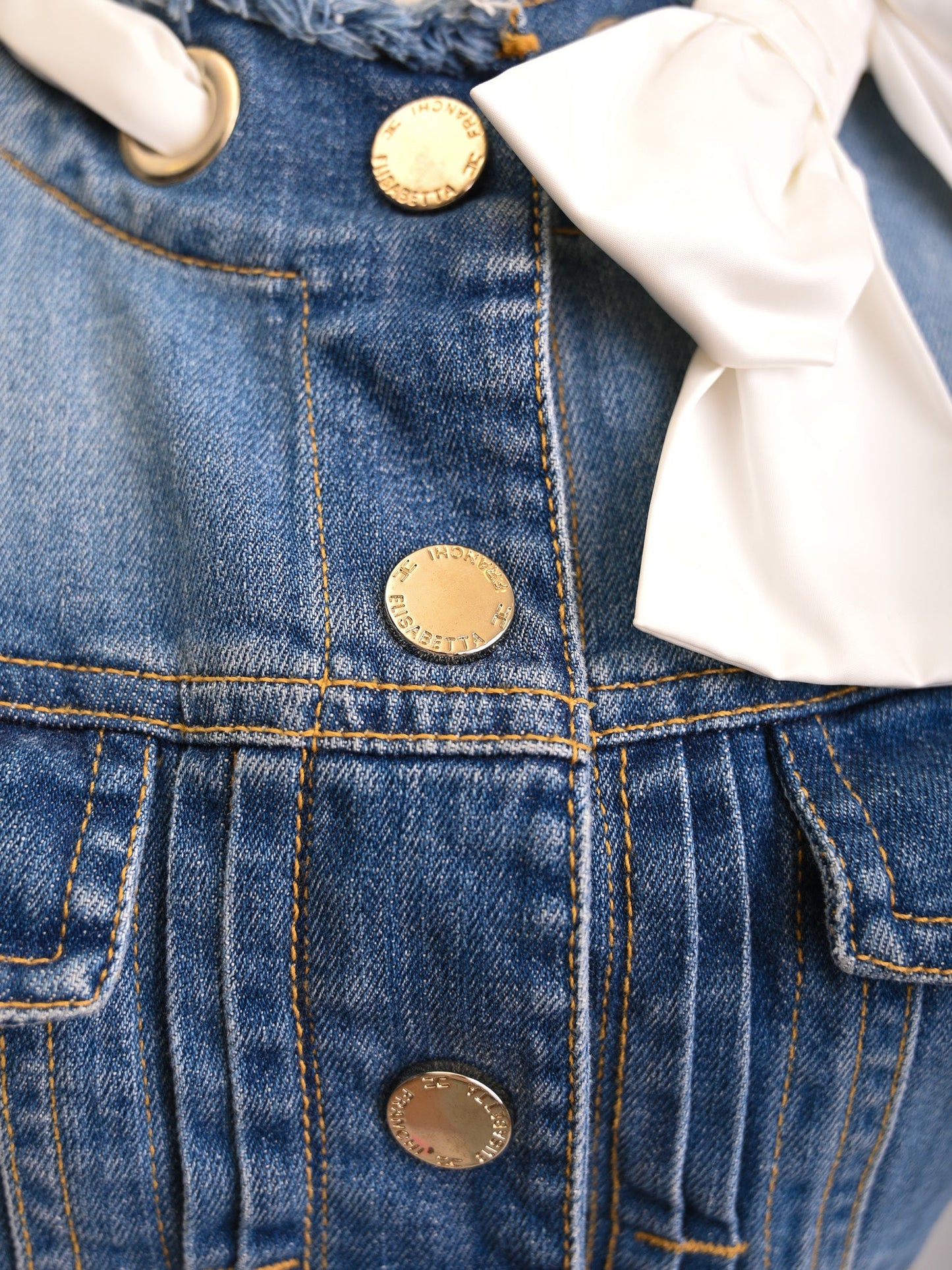 elisabetta franchi blue denim sleeveless jacket size xs excellent