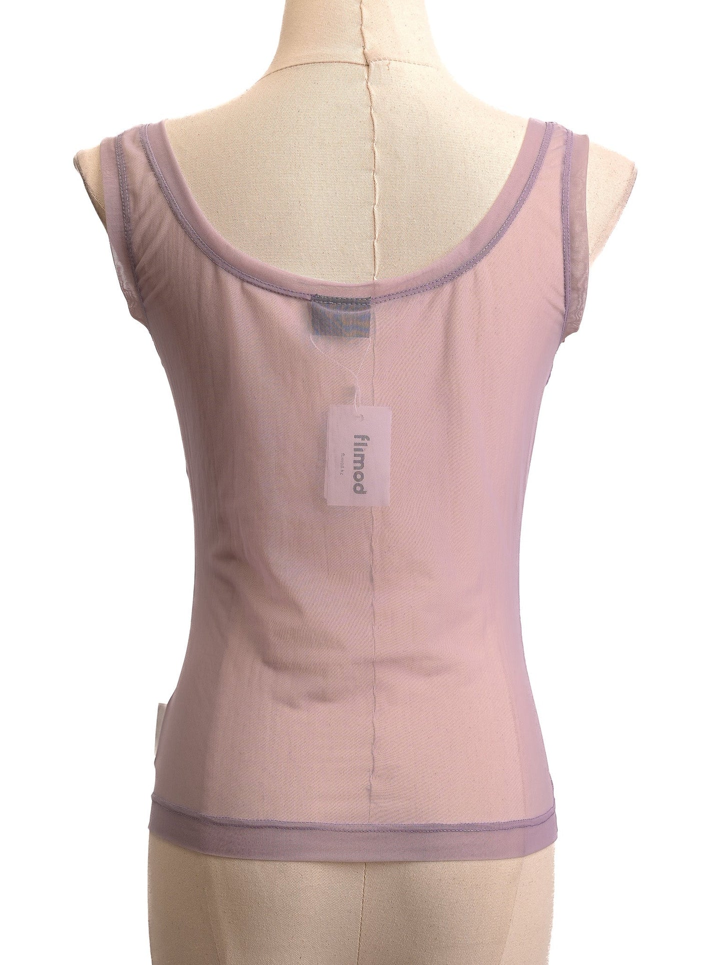excellent gianfranco ferrè purple sleeveless top size s cotton