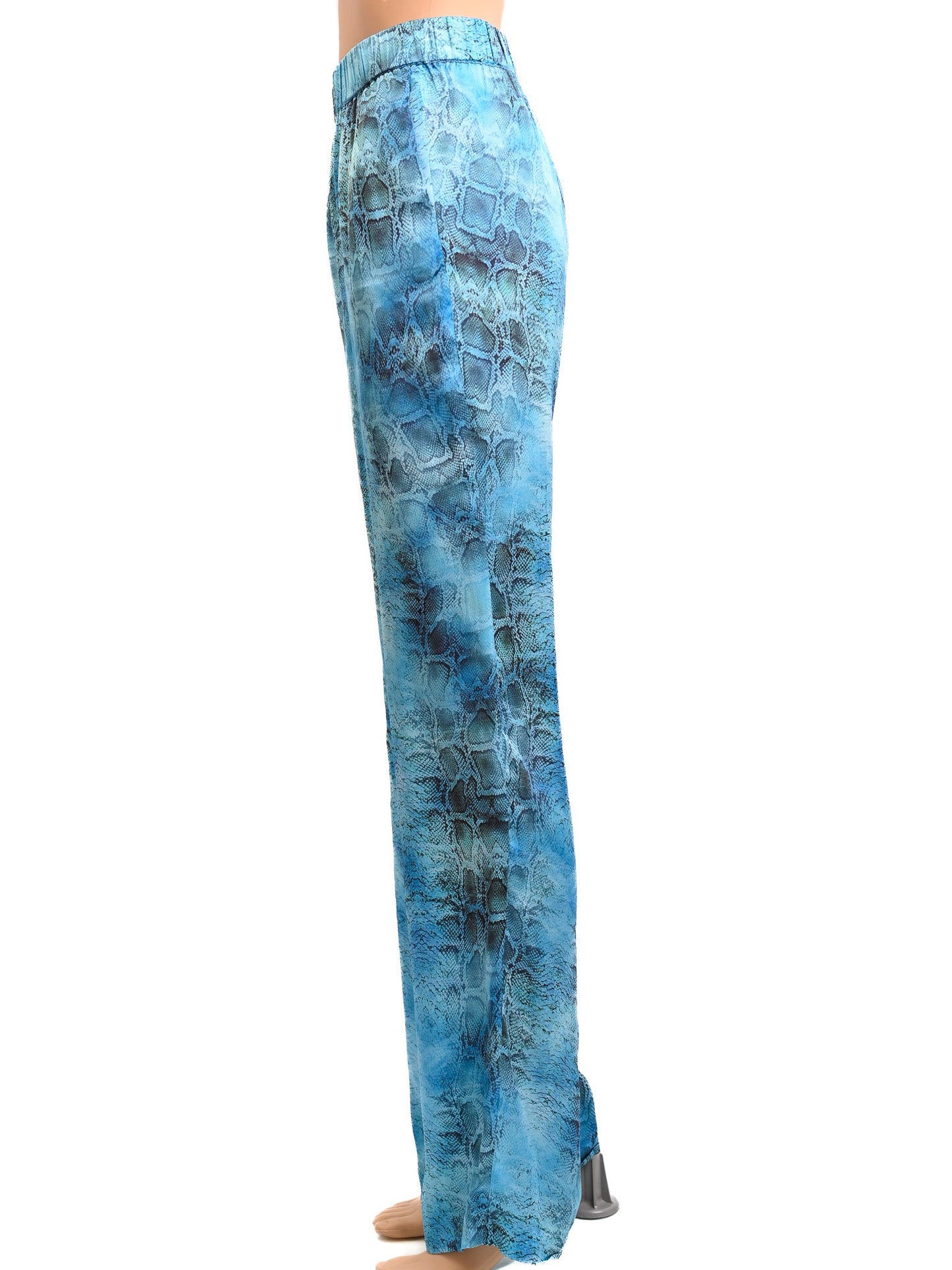 excellent guess blue cotton pants m abstract pattern