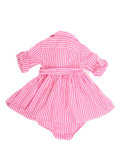 NEW Ralph Lauren Pink Striped Dress & Bloomers Set Size 2